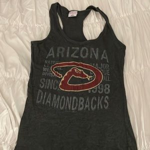 Arizona Diamondbacks Racerback Charcoal Grey MLB Medium Women’s